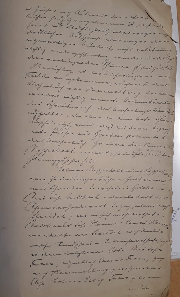 Hennig an Mag, Liste der Dokumente der Familienangehörigen